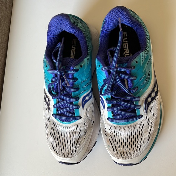 Saucony Ride10 Womens Size 7.5 Model: S10374-3 Blue White Shoes - Picture 3 of 8